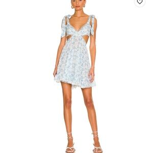 Tularosa Light Blue Floral Mini Dress